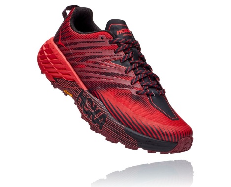 Sapatilhas Hoka One One Speedgoat 4 Portugal - Sapatilhas Trail Homem Marrom Escuro / Vermelhas - EMKFHW-847